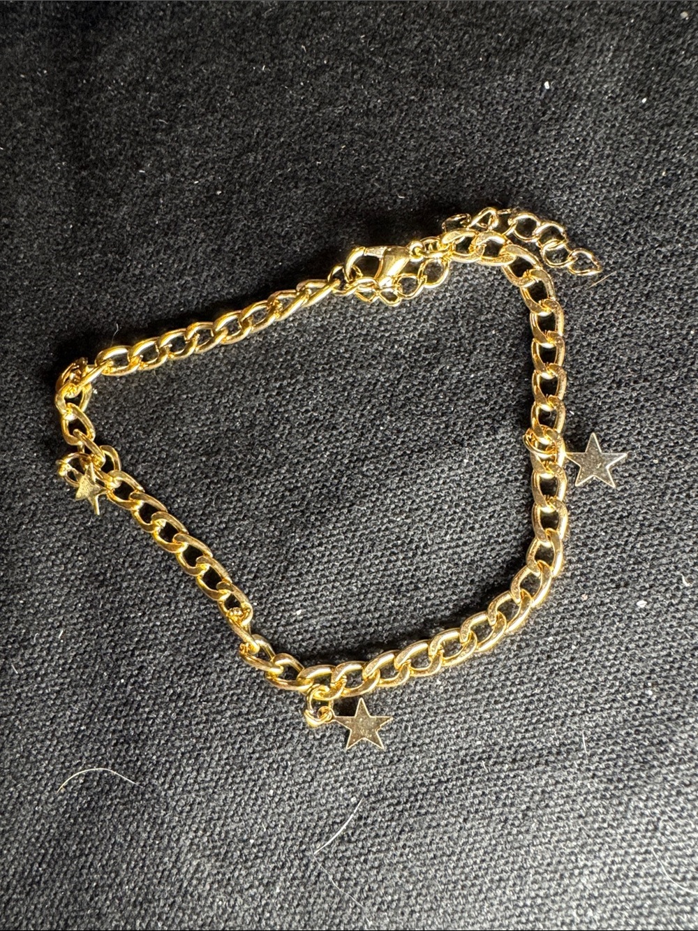 ★ Gold Tone Star Charm Chain Bracelet Celestial Dainty Bracelet